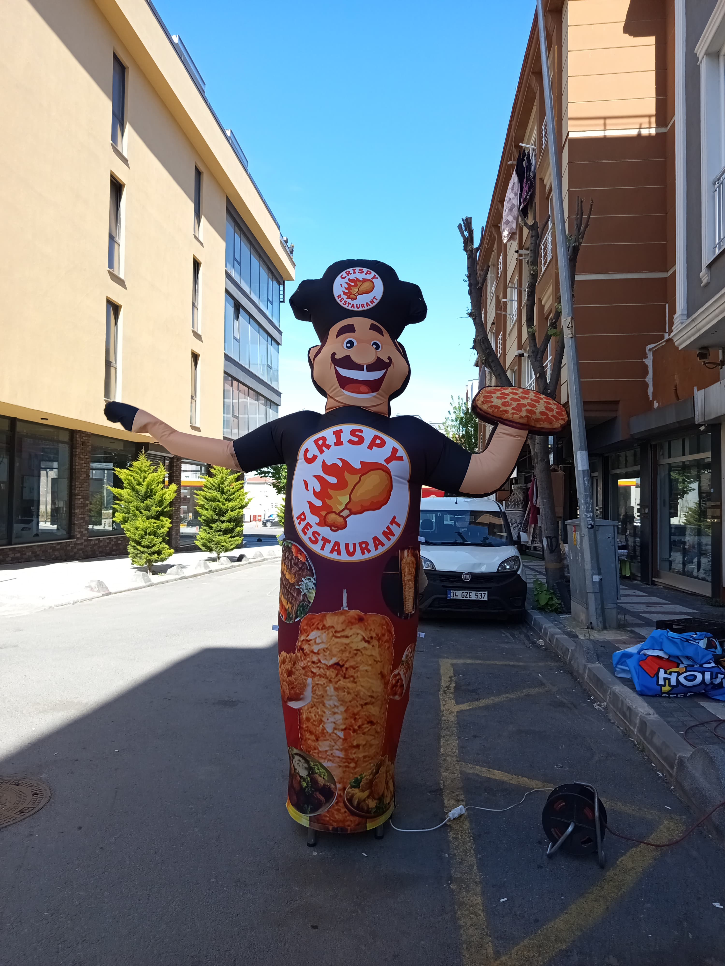 Pizzacı Amca Reklam Maskotu Gelgel Balon